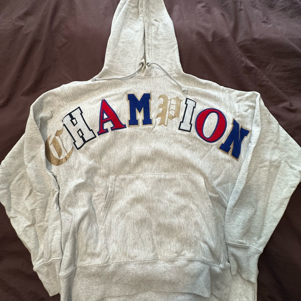 Champion Light Gray Reverse Weave Hoodie